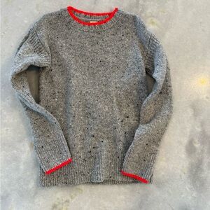 JCrew Crewcuts Gray Sweater size 4/5 4 5 Wool Crewneck Top Boys Girls Kids